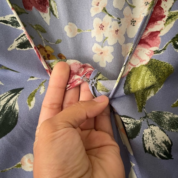 Xhilaration Floral Dress in Blue and Pink - Picture 4 of 6